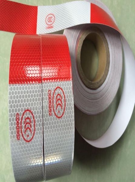 

high visibility truck car motorcycle van traffic signal reflective sticker tape white and red reflector warning tapes3541053