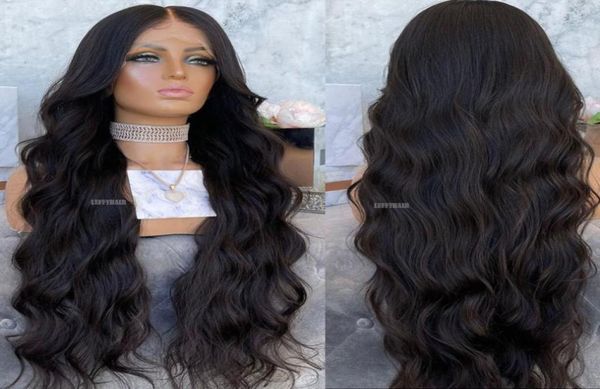 

lace wigs body wave silk base wig human hair brazilian 30 inch water 5x5 closure frontal for womenlace3306400, Black;brown