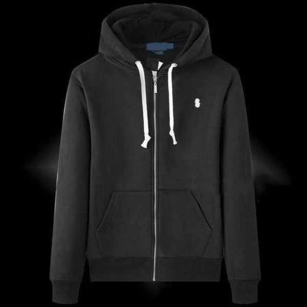 

hoodies sweatshirts designer men sweater zip half hoodie loose horse jackets polo mens clothig asian size xxl8vee, Black