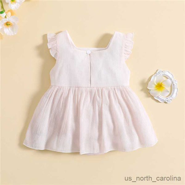 

girl's dresses princess infant baby girls romper dress floral embroidery sleeveless bodysuit jumpsuits newborn summer clothes r230815, Red;yellow