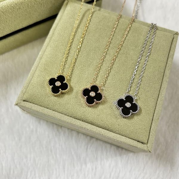 

fashion classics four leaf clover necklace designer jewelry set pendant necklaces gold silver mother of pearl green flower necklace womens w