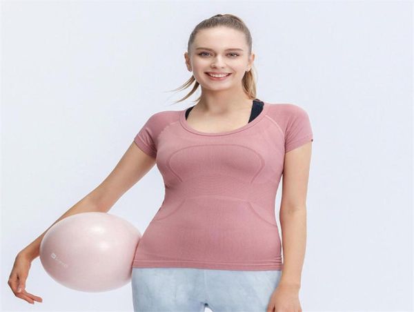 

gym short sleeve tees for woman summer yoga sports breathable outfit running climing outwear1547631