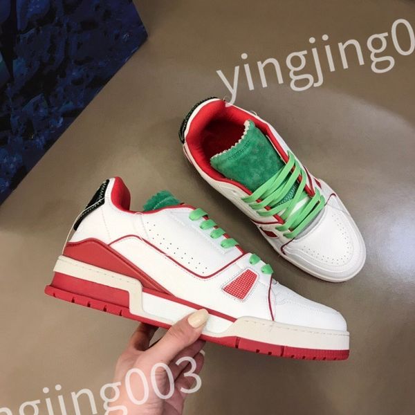 

new designer womens casual outdoor running shoes reflective sneakers vintage leather womens and men trainers fashion derma casual shoes rd10, Black