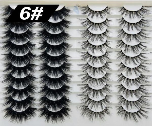 

20 pairs 3d mink lashes handmade wispy fluffy long natural false eyelashes eye makeup tools faux eye lashes9183300