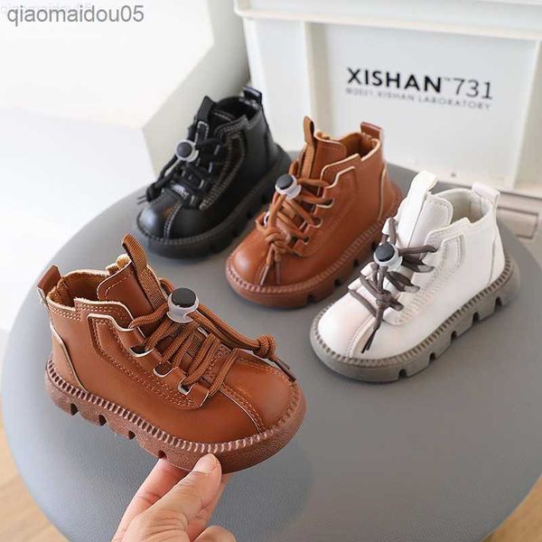 

sneakers boys' boots children's ankle boots 2023 autumn and winter new children's fashion boots little boys and girls lace so, Black;red