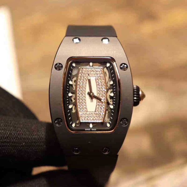 

watch designer lady es luxury wristwatch richa milles business leisure rm07-01 fully automatic mechanical black ceramic case tape