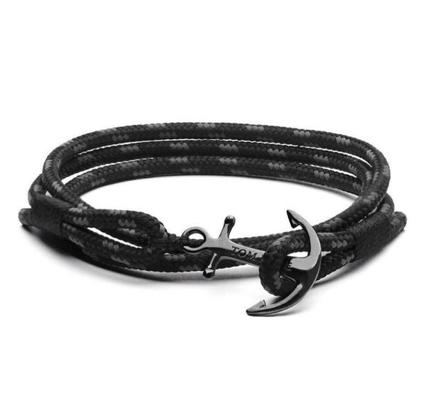 

tom hope bracelets tripe thread rope bracelet anchor charm bracelet jewelry for gift black sky blue 5 sizes5430944, Golden;silver