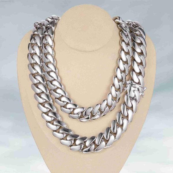 

cubanas wholesale hip hop jewelry 10-22mm gold solid 925 sterling silver heavy choker miami cuban link chain necklace for men