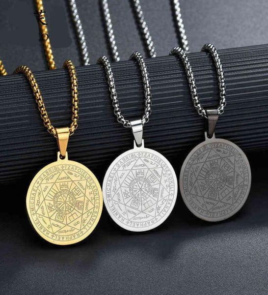 

fashion men necklace solomon seal guarding protection pendant stainless steel the seventh pentacle of mars necklace jewelry g12134499010, Silver