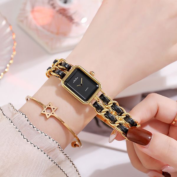 

woven strap fashion watch internet celebrity women's watch designer watch jewelry wristwatches designer bag, Slivery;brown