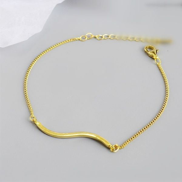 

charm bracelets foyuan silver color style personalized design trend with golden water wave bracelet minimalist and indifferent jewelry 23081, Golden;silver