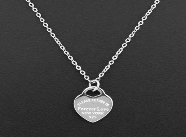 

pendant necklaces fashion luxury love necklace women paragraph clavicle gold peach heart fine jewelry8719619, Silver