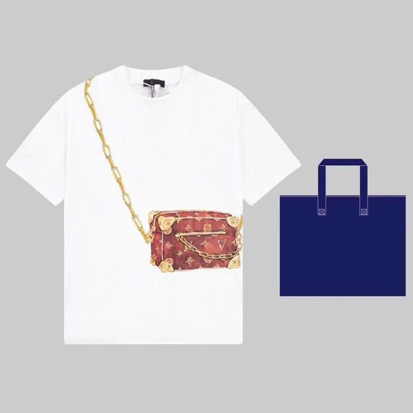 

2023s street hip hop round neck t shirt men's t-shirt 100% cotton letter printing women's men's short sleeve clothes 2v3y102, Black;brown