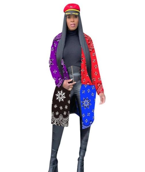 

m6387 womens coats autumn color patchwork personality than long sleeves street retro fashion99849271787997, Tan;black