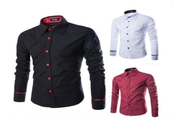 

size m3xl mens casual slim fit stylish long sleeve argyle dress shirts f56 3 color4219527, White;black