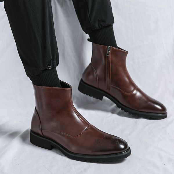 

boots fashion men s casual ankle size 38 230814, Black