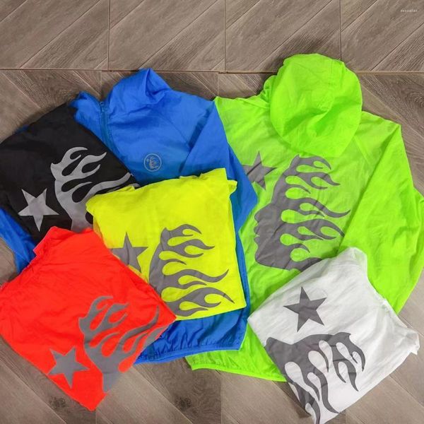 

Men' Hoodies 2023 HELLSTAR Outdoor Sunscreen Camping Translucent Reflective Quick Dry Zipper Sports Hoodie