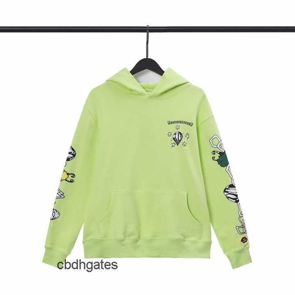 

chromezhearts sweaters hoodie designer 2023 hoodies ch corolla heart sweater coat hooded kirin arm apple green graffiti hoodie top, Black