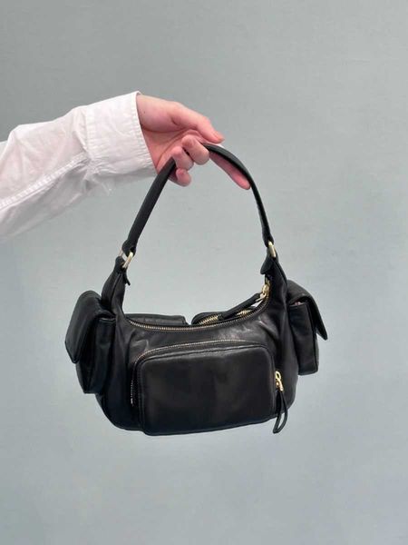 

designers bags hobo underarm bag women's texture multi pocket motorcycle bag leather shoulder crossover bag dvzk