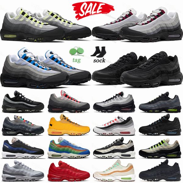 

95 running shoes mens trainers sneakers women 95s triple black white og neon dark beetroot crystal blue solar red smoke grey fish scales oli