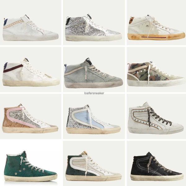

high golden mid slide star sneakers casual shoe good dupe do old dirty shoes mens womens new designer sneaker italy brand shoes