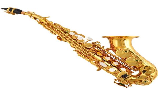 

yanagisawa curved soprano saxophone s991 gold key brass sax professional mouthpiece patches pads reeds bend neck1297748