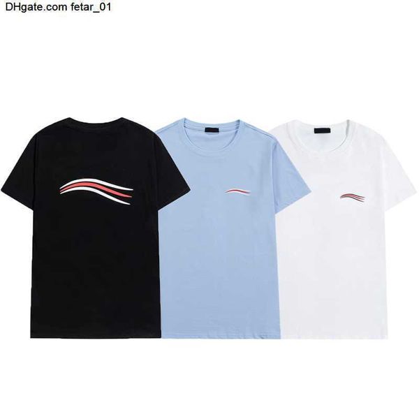 

t letter printing shirt short sleeve tees men and women 3 color, White;black