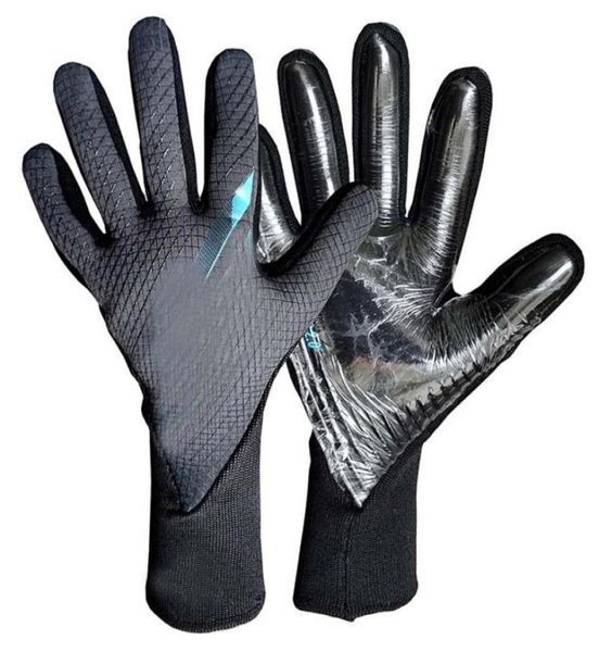 

2021 soccer goalkeeper gloves without finger protection guard thicken latex football goalie gloves nonslip goal keeper gloves291w3519203, Black