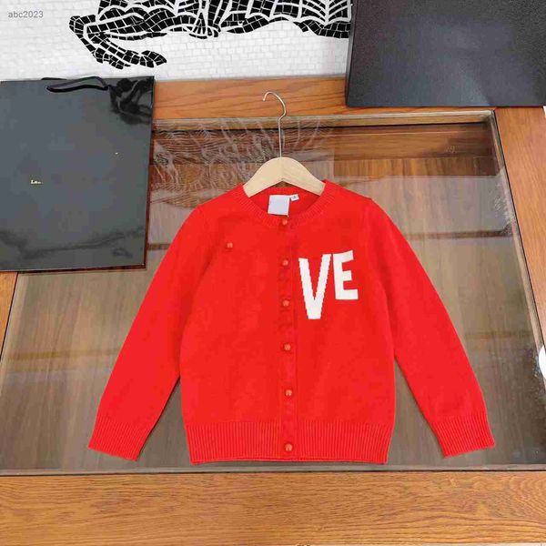 

new designer kids cardigan contrast letter jacquard design baby sweater size 110-160 cm long sleeved knitted jacket july28, Blue