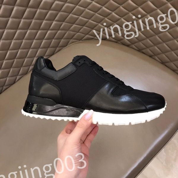 

designer shoes sports shoes men retro casual shoes leather multi-color and versatile sports shoes thick soles lace up rd0907, Black