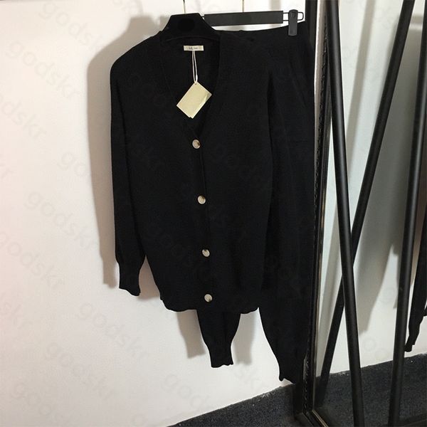

knit women sweater pants fashion casual cardigan jacket high waisted sweatpants wide leg pants tracksuit, Gray