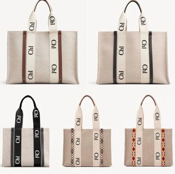 

women handbags woody tote shopping bag handbag canvas fashion linen large beach bags luxury designer travel crossbody shoulder wallet purses