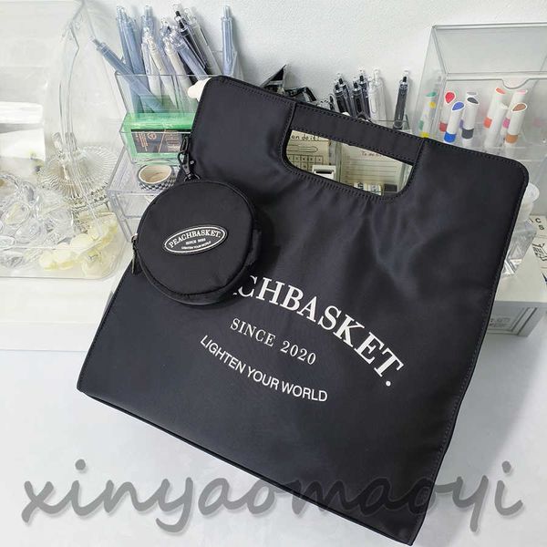 

korean style niche handbag peachbasket new korean niche designer bag, senior sense crossbody bag nylon large capacity commuter tote bag wome