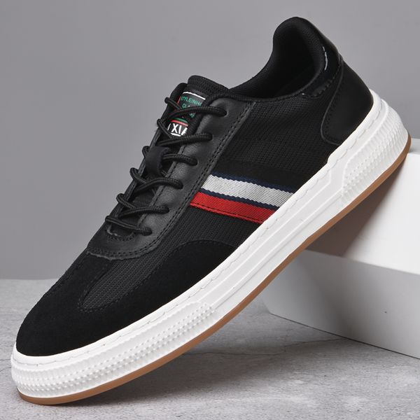 

dress shoes italian brand men's casual breathable mesh outdoor sports travel wearresistant 230814, Black