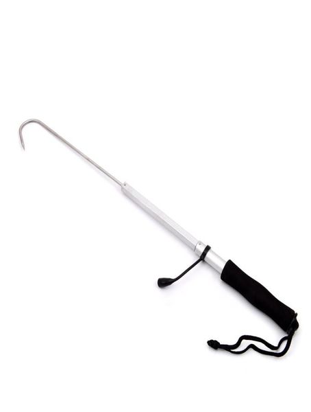 

new spear hook telescopic sea fishing gaff stainless with string ice aluminum alloy spear hook tackle black6203025