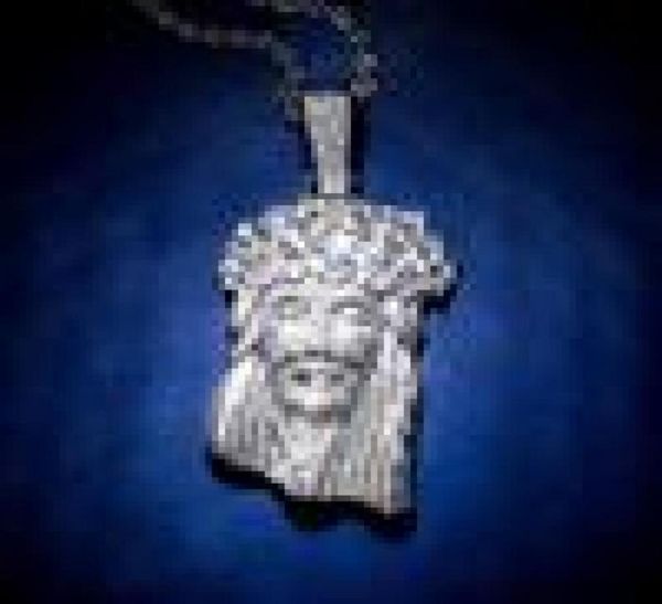 

jesus piece pendant mens jewelry hip hop luxury designer bling diamond iced out pendant cuban link chain rapper gold silver men ac2832402