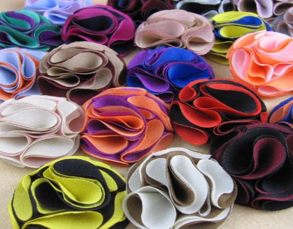 

whole fashion 5cm men clucth pin fabric flower brooch pins 24pcslot 21color for your choice 24680027745101, Gray