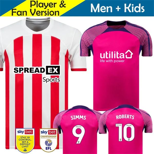 

23 24 sunderland home soccer jerseys stewart simms roberts amad clarke dajaku embleton evans o'nien football shirt pritchard mens kids, Black;yellow