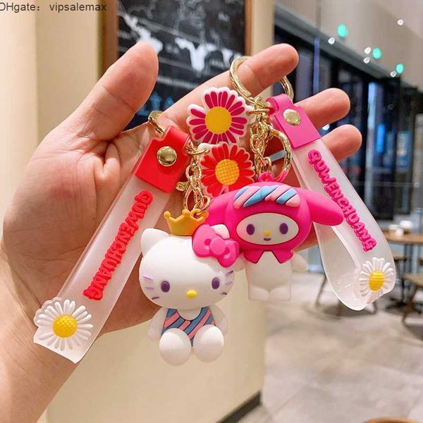 

cartoon jade guigou silicone keychain cute bag couple key pendant creative pendant melody keychain, Slivery;golden