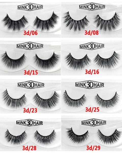 

new 50 pairs lot faux mink lashes full strip hand made long soft natural 3d mink lashes bulk whole2356381