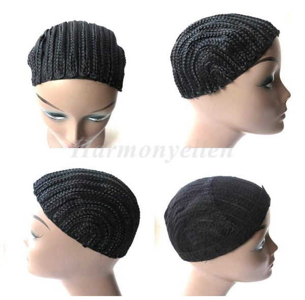 

1pclot cornrow wig cap for easier sew inbraided wig caps crotchetcaps for making wigglueless hair net liner crochet wig caps1113839, Black;brown