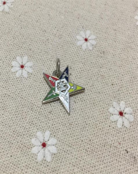 

100pcs factory customized small chapter eastern star charm masonry jewelry ma pendant nickel plated238u4123805, Gray