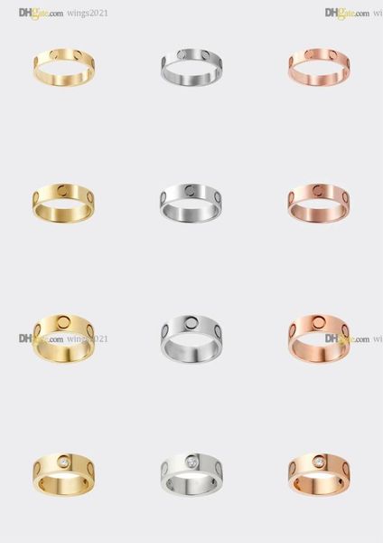 

love ring designer rings carti ring wedding band womenmen luxury jewelry titanium steel goldplated never fade not allergic gold9444841, Silver