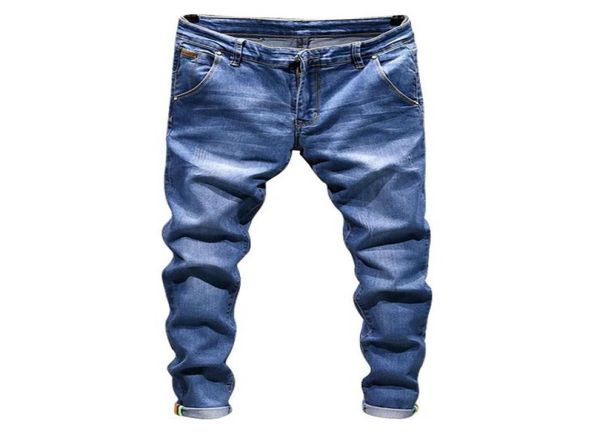 

men039s jeans mens denim biker men slim fit washed vintage ripped for elastic pants skinny7421277, Blue
