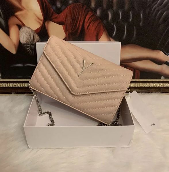 

luxury bag designer smooth leather fashion classic wallet square women's travel handbags brand metal sign shoulder clutch bags