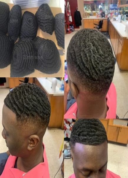 

full swiss lace unit brazilian virgin human hair replacement 4mm afro curl hairpieces 6mm afro waves 8mm deep wavy10mm12mm large6018333, Black