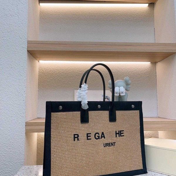 

fashion shopping bags ys brand handbag beach tote hand-woven grass handbag large capacity travel portable shoulder underarm bag