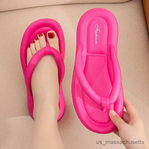 

slipper summer slippers for girls cute candy color flip flops super soft slipper anti-slip beach slippers house slippers big size r230815, Black;grey