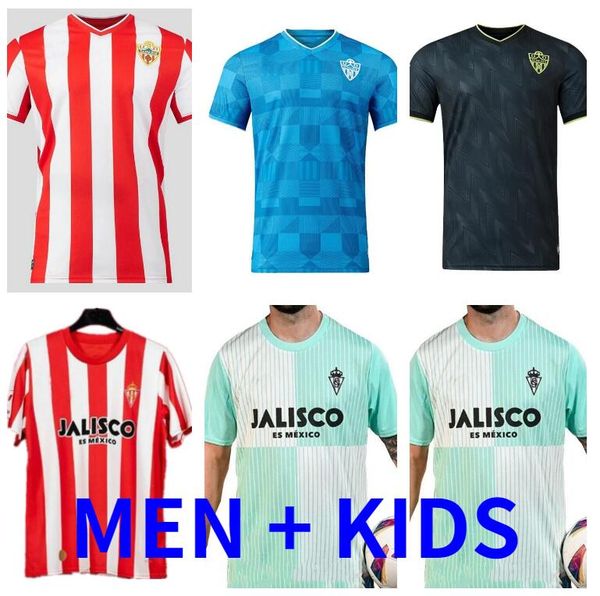 

23 24 sporting de gijon soccer jerseys fans 2023 2024 djurdjevic djuka manu garcia aitor g. js babin camiseta de futbol hombre football shir, Black;yellow