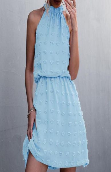 

women dresses summer halter sleeveless elegant vestidos slim waist mini dress5400497, Black;gray